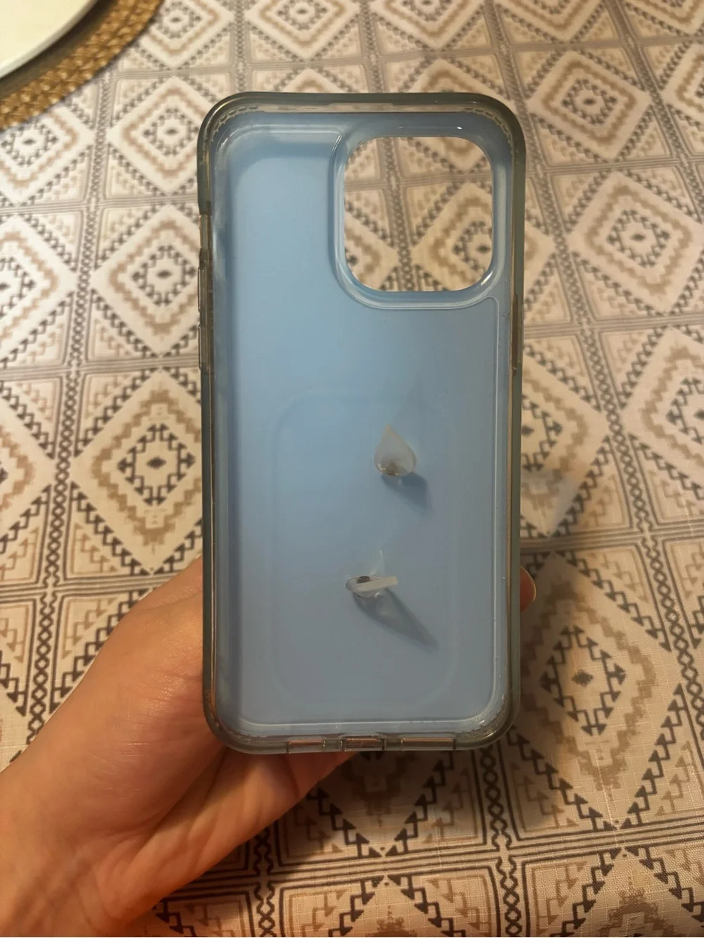Loopy iPhone 15 Pro Max Case – Clear/Iridescent with Built-In Loop Grip